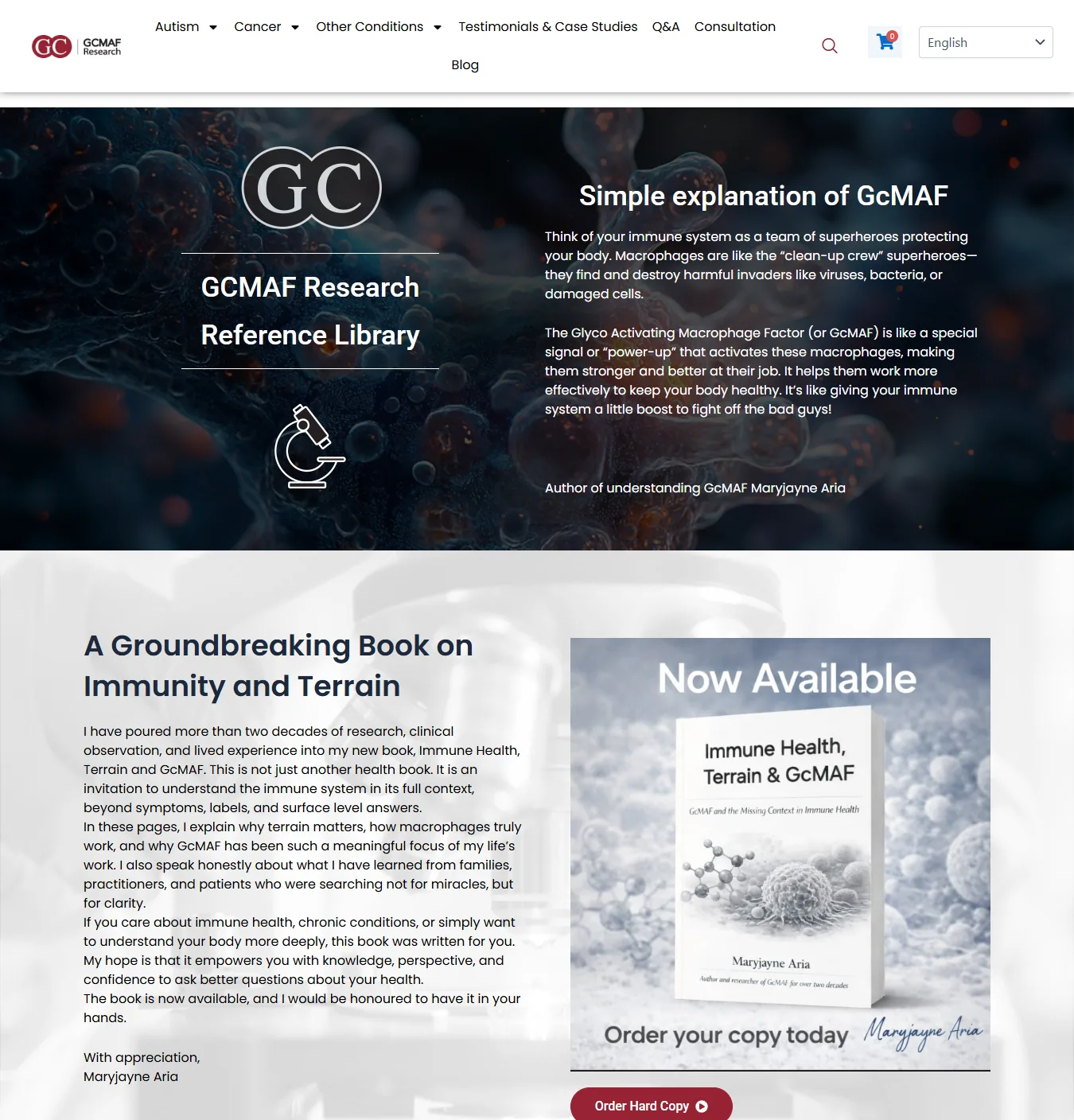 Reference library with a book store – GCMAF.com