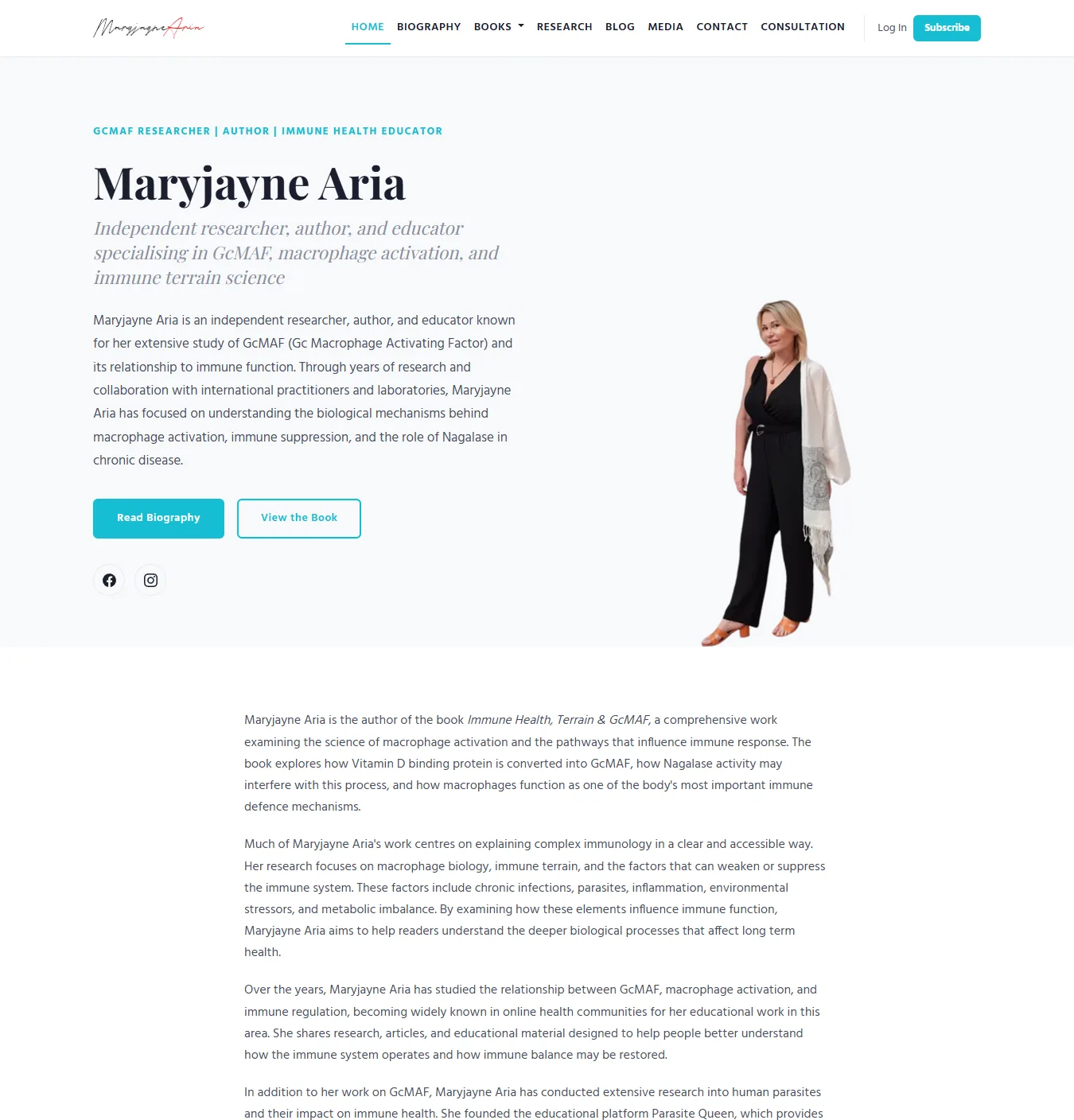 Author and researcher website – Maryjaynearia.com