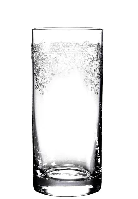 Engraved water glass