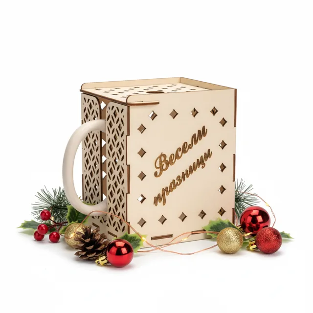 Engraved gift box for ceramic mugs